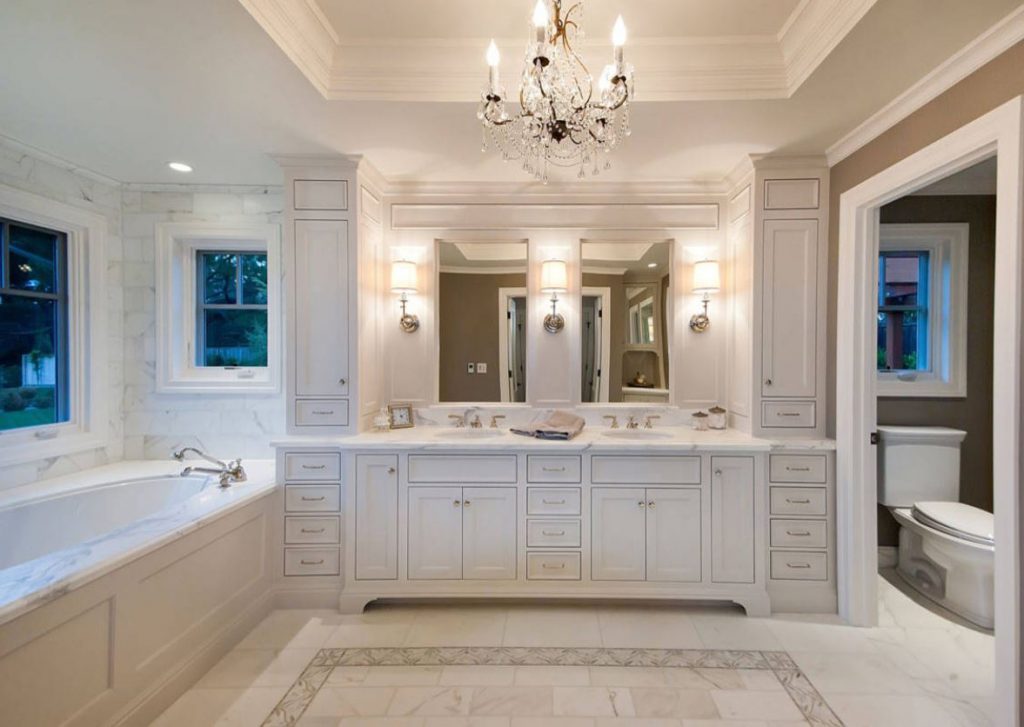 Pleasanton-master-bathroom-with-custom-painted-insert-cabinets